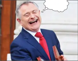  ??  ?? WHAT was Brendan Howlin thinking outside the Dáil on Tuesday after delivering what was dubbed in various media outlets as a ‘giveaway Budget’. Our weekly picture feature offers you the chance to write an amusing caption in the thought bubble in the...