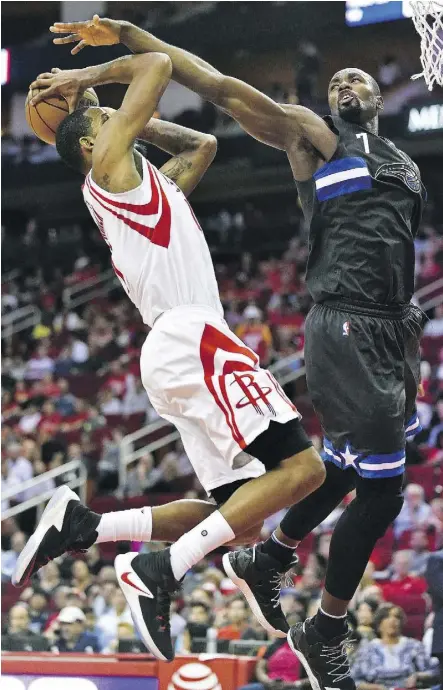  ?? ERIC CHRISTIAN SMITH/THE ASSOCIATED PRESS ?? Orlando Magic forward Serge Ibaka, right, is close with Toronto Raptors president Masai Ujiri and could provide some of the tenacity missing from the team’s defensive play.