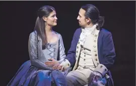  ??  ?? PHILLIPA SOO plays Eliza to Lin-Manuel Miranda’s Hamilton in the musical.