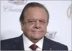  ?? RICHARD SHOTWELL — INVISION — AP FILE ?? Paul Sorvino arrives at the 29th annual Producers Guild Awards at the Beverly Hilton in January 2018in Beverly Hills, Calif. Sorvino, an imposing actor who specialize­d in playing crooks and cops like Paulie Cicero in “Goodfellas” and the NYPD sergeant Phil Cerretta on “Law & Order,” has died. He was 83.