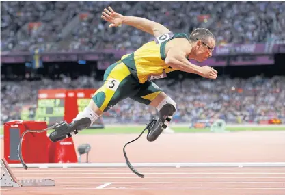  ??  ?? South Africa’s Oscar Pistorius during the 2012 Olympics in London.