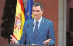  ?? JAIME GARCÍA ?? Pedro Sánchez esta semana en una rueda de prensa