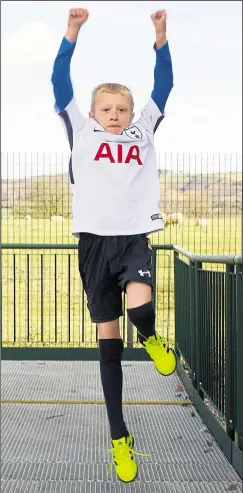  ??  ?? Harry of Young Oaks class at Brook Primary School came as his hero, Spurs and England footballer Harry Kane(7648565)