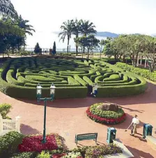  ??  ?? Ah-mazing! This river-facing maze is a hit with the guests.