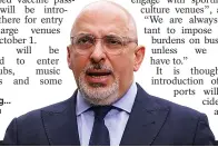  ??  ?? Warning... Nadhim Zahawi