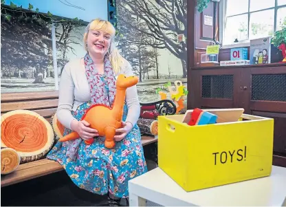  ?? Picture: Steve Brown ?? Visitor services officer Annie Leverton in the Andrew Carnegie Birthplace Museum, which has been shortliste­d for a family friendly museum award.