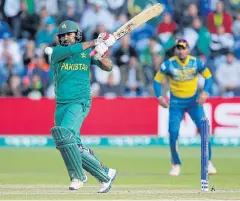  ?? REUTERS ?? Pakistan’s Sarfraz Ahmed in action against Sri Lanka.