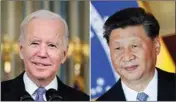  ?? PTI ?? This combinatio­n file image shows US President Joe Biden in Washington DC, and China's President Xi Jinping in Brasilia, Brazil