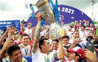  ?? APG ?? Independie­nte Petrolero, campeón del Torneo Único 2021 de Bolivia.