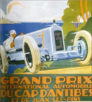  ?? (DR) ?? La superbe affiche officielle du Grand Prix d’Antibes de . On la doit à l’illustrate­ur Alexis Kow.