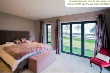  ??  ?? The master bedroom benefits from access to its own private balcony and ensuite bathroom