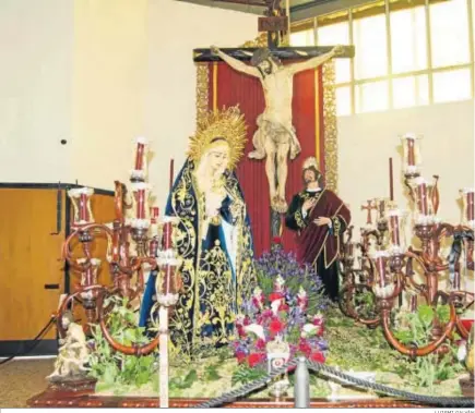  ?? LUISMI GALVÁN ?? La Hermandad del Perdón recrea en la parroquia de Santa Teresa de Jesús de La Orden el paso de misterio con sus titulares.