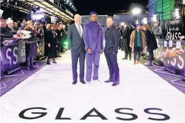  ??  ?? New release Bruce Willis, Samuel L Jackson and James Mcavoy