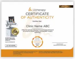 ??  ?? Ask to see your clinic’s Certificat­e of Authentici­ty