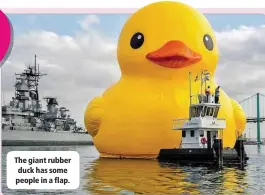  ??  ?? The giant rubber duck has some people in a flap.