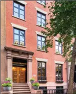  ??  ?? Sold: The house in Greenwich Village