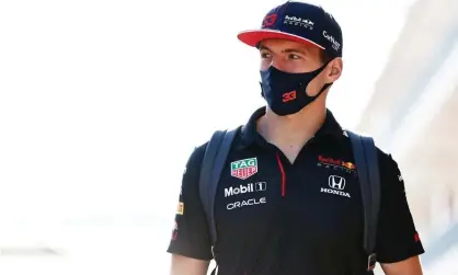  ?? Thompson/Getty Images ?? Max Verstappen arrives at Circuit of the Americas in Austin, Texas, before tempers flared during Friday practice. Photograph: Mark