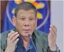  ??  ?? President Rodrigo Duterte at the Presidenti­al Guest House in Panacan, Davao City on July 7, 2020.