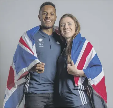  ??  ?? 0 Guide runner Chris Clarke and Libby Clegg will be heading to Brazil for the Paralympic Games.