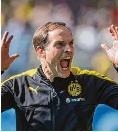  ?? Foto: Bernd Thissen, dpa ?? Das Spiel lieferte keinen Grund für Thomas Tuchel, sich aufzuregen – Aussagen von Hans Joachim Watzke allerdings schon.