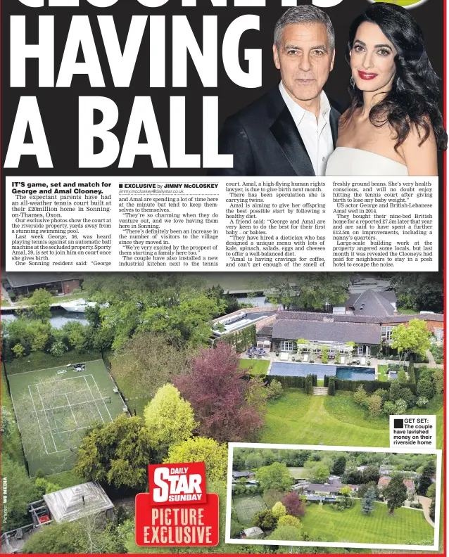  ??  ?? GET SET: The couple have lavished money on their riverside home