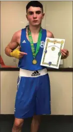  ??  ?? Leinster Novice boxing champion Jamie Tobin of Enniskerry Boxing Club.