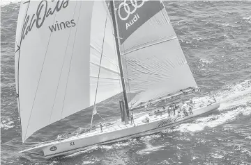  ??  ?? This handout photo from Rolex shows eight-time winner and favourite Wild Oats XI competing at the start of the Sydney to Hobart race. — AFP photo