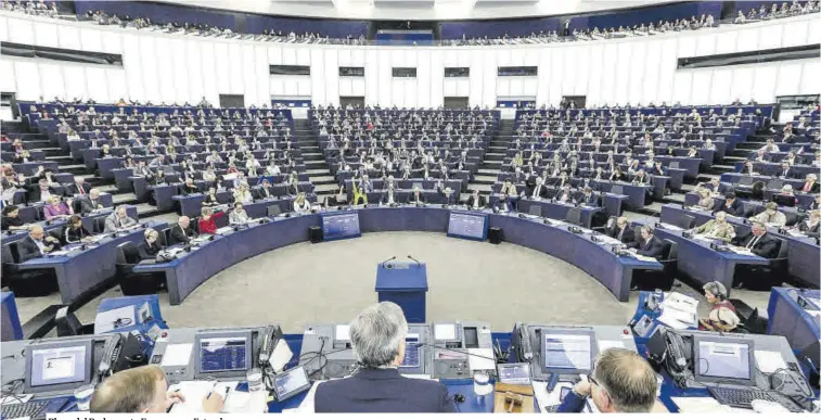  ?? Fred Marvaux/ Ep/dpa ?? Pleno del Parlamento Europeo, en Estrasburg­o.