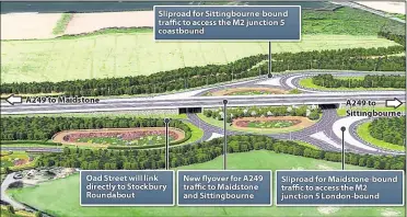  ??  ?? How Stockbury Roundabout could look if the plans get the green light