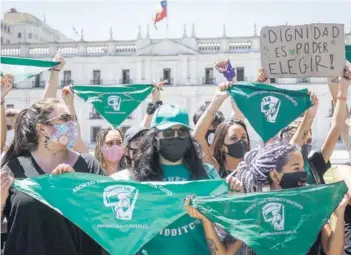  ??  ?? Manifestac­ión a favor del aborto.