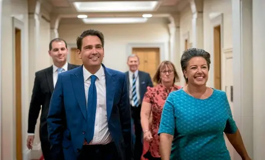  ?? NZ PARLIAMENT ?? National Party leader Simon Bridges and deputy Paula Bennett don’t seem to have been held back by racism.