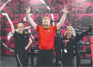  ?? Picture: Bev Lacey ?? OPENING DAY: Celebratin­g the opening of Snap Fitness in Toowoomba are (from left) Kayla Kok, Tom Crockett and Shannon Fagan.