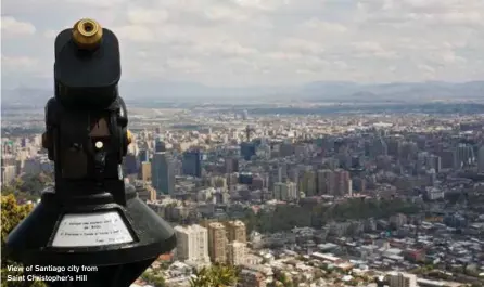  ??  ?? View of Santiago city from Saint Christophe­r’s Hill