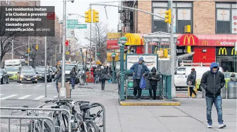  ?? ARCHIVO ?? Los residentes instan a la Ciudad a prevenir el desplazami­ento causado por la rezonifica­ción.