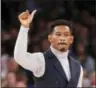  ?? THE ASSOCIATED PRESS ?? WBA middleweig­ht boxing champion Danny Jacobs, who has already won a fight with cancer, faces middleweig­ht powerhouse Gennady Golovkin Saturday at Madison Square Garden in New York.