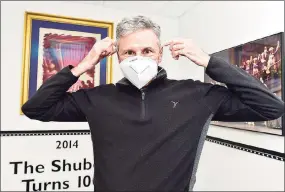  ?? Peter Hvizdak / Hearst Connecticu­t Media ?? Anthony Lupinacci, marketing director at the Shubert Theatre, was one of the first volunteers to get involved in Pfizer's Phase 3 test of the Covid-19 vaccine.