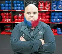  ?? PHOTO: GRANT MATTHEW/STUFF ?? NZ Boxing Coach and Cut Man Jacob Rapira has returned to New Plymouth after the Commonweal­th Games with a new look.