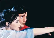  ??  ?? Margot Kidder as the intrepid Daily Planet reporter, Lois Lane, with Christophe­r Reeve, in a scene from the 1978 film Superman