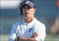  ?? Icon Sportswire / Icon Sportswire via Getty Images ?? Coach Tony Reno and the Yale football team open their season on Saturday against Holy Cross.