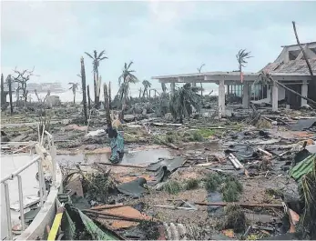  ?? FOTO: JONATHAN FALWELL/AP/DPA ?? Auf der Karibikins­el St. Martin leistete das Sturmmonst­er „Irma“ganze Arbeit.