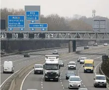  ?? ?? Pledge: Rishi Sunak, who says motorways like this are unsafe for users