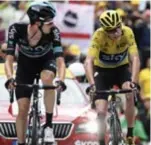  ?? FOTO BELGA ?? Wout Poels en Chris Froome.