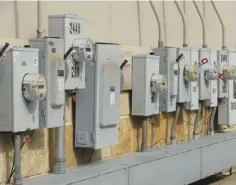  ??  ?? Electricit­y meters