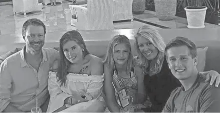  ?? COURTESY DRINKWINE FAMILY ?? Jennifer Drinkwine, her husband and children traveled from Colorado to the Iberostar Paraiso del Mar, the same resort where — just four months earlier — 20-year-old Abbey Conner of Pewaukee drowned in the pool under suspicious circumstan­ces.