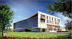  ?? Special to the Arkansas Democrat-Gazette ?? Artist’s rendering of the CARTI Cancer Center, which is to open in fall 2015.