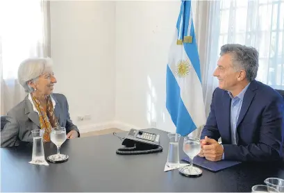  ?? NA ?? Christine Lagarde con Macri, cuando era titular del FMI.