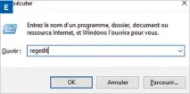  ??  ?? Rendez-vous dans l’éditeur de registre de Windows pour récupérer la fonction grisée.