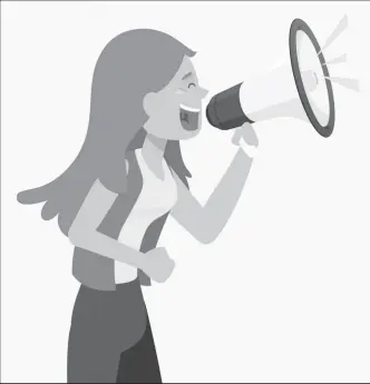  ?? (Image by Freepik) ?? Young people should speak out against injustice; megaphone optional