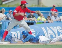  ?? KATHY WILLENS/ THE ASSOCIATED PRESS ?? Outfielder Dalton Pompey has slid nicely onto the Toronto Blue Jays’ roster.