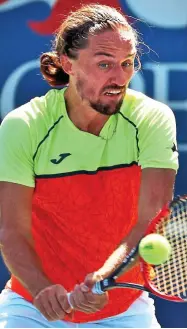  ?? GETTY IMAGES ?? Angry rant: Dolgopolov hits out
